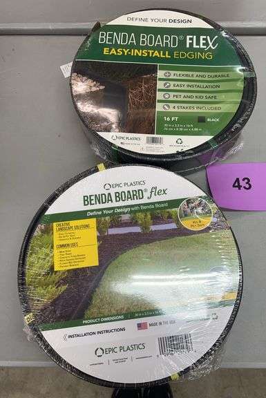 (2) ROLLS OF EPIC PLASTICS BENDA BAORD EDGING