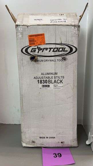GYPTOOL ALUMINUM ADJUSTABLE STILTS IN BOX - BLACK