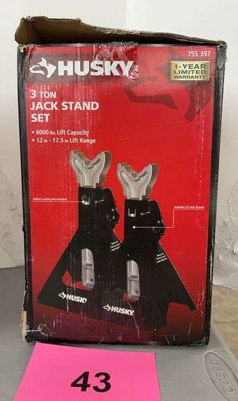 HUSKY 3 TON JACK STAND SET IN BOX