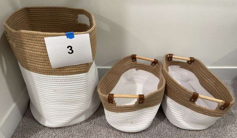 (3) STORAGE BASKETS