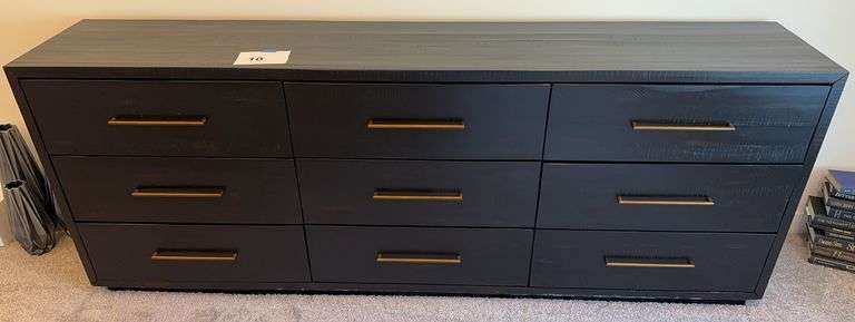 9-DRAWER DRESSER - BLACK