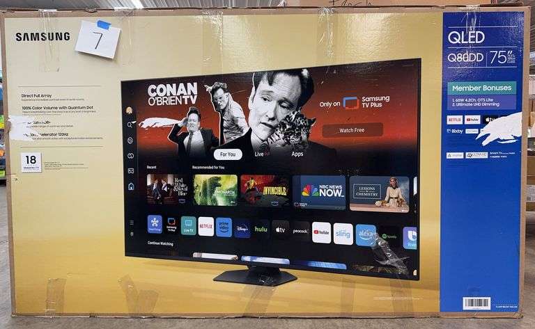 SAMSUNG 75" QLED 4K SMART TV IN BOX