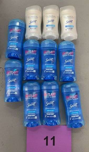 (11) STICKS OF SECRET DEODORANT