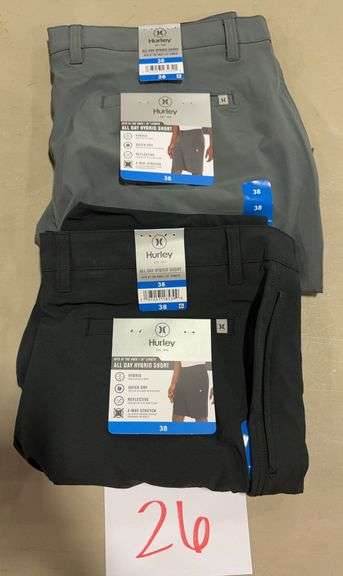 (2) MENS HURLEY SHORTS SIZE 38