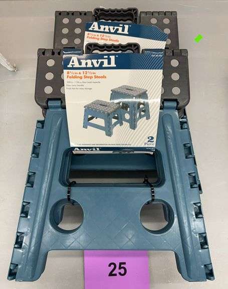 (2) ANVIL 2PC FOLDING STEP STOOL SETS