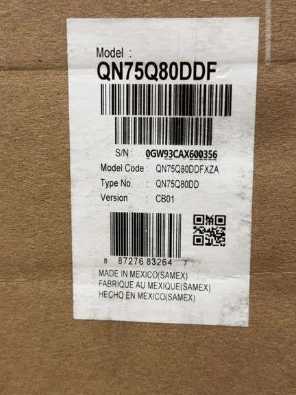 SAMSUNG 75" QLED 4K SMART TV IN BOX