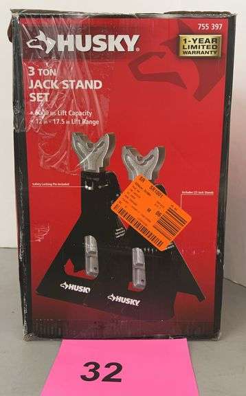 HUSKY 3 TON JACK STAND SET IN BOX