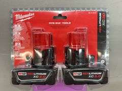 (2) MILWAUKEE M12 RED LITHIUM BATTERIES