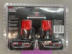 (2) MILWAUKEE M12 RED LITHIUM BATTERIES