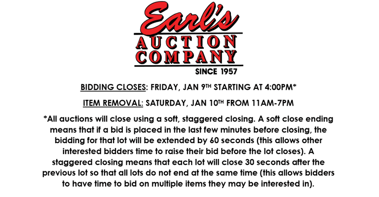 ENDS FRIDAY! ONLINE AUCTION 1/4-1/9 (ORANGE)