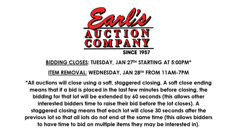 ENDS TUESDAY! ONLINE AUCTION 1/21-1/27 (PINK)
