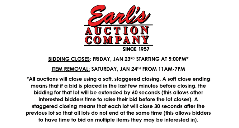 ENDS FRIDAY! ONLINE AUCTION 1/17-1/23 (YELLOW)