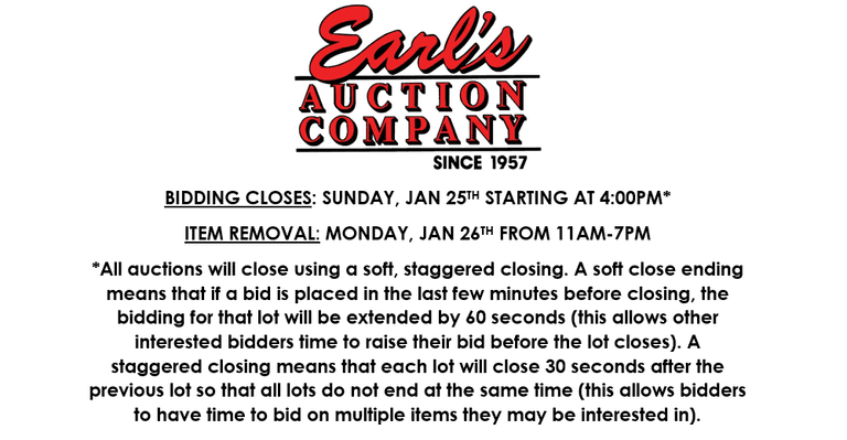 ENDS MONDAY! ONLINE AUCTION 1/22-1/26 (BLUE)