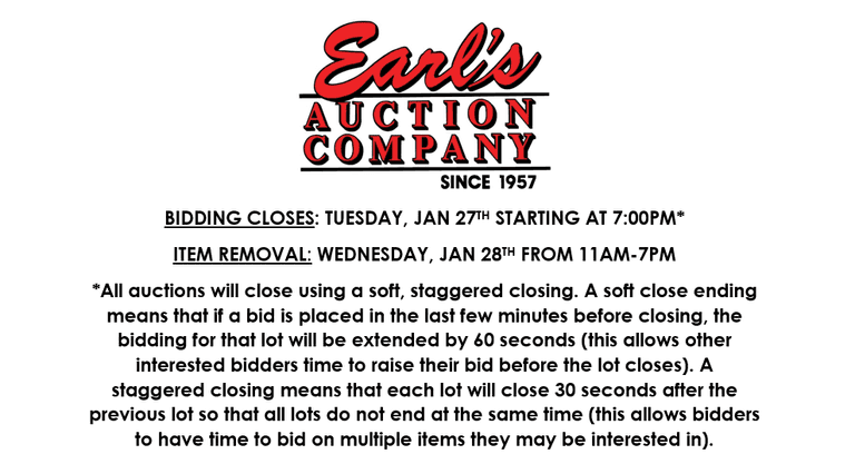 ONLINE AUCTION 1/19-1/27 (GREEN)