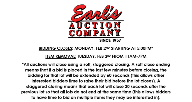 ENDS MONDAY! ONLINE AUCTION 1/28-2/2 (RED)