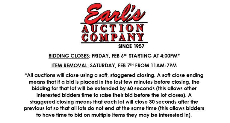 ENDS FRIDAY! ONLINE AUCTION 2/2-2/6 (YELLOW)