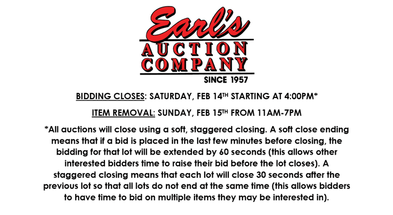 ENDS SATURDAY! ONLINE AUCTION 2/10-2/14 (RED)