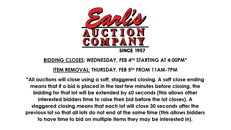 ENDS WEDNESDAY! ONLINE AUCTION 1/31-2/4 (ORANGE)