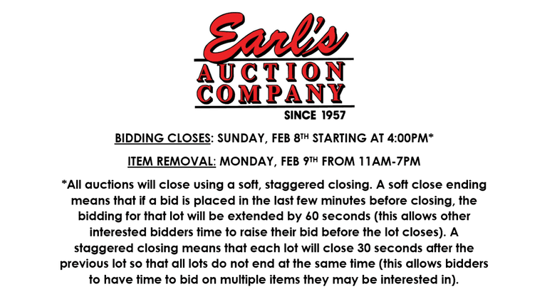 ENDS SUNDAY! ONLINE AUCTION 2/4-2/8 (BLUE)