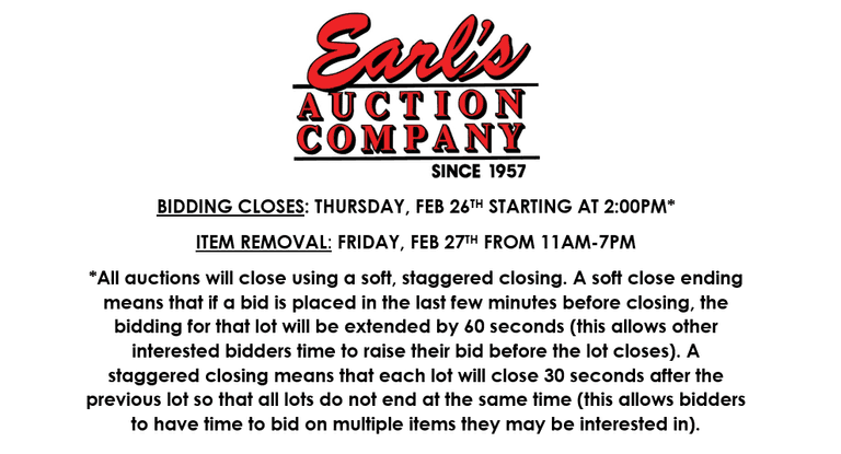 ENDS THURSDAY! ONLINE AUCTION 2/23-2/26 (PURPLE)