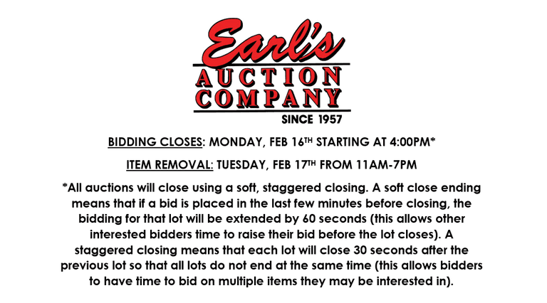 ENDS MONDAY! ONLINE AUCTION 2/12-2/16 (ORANGE)