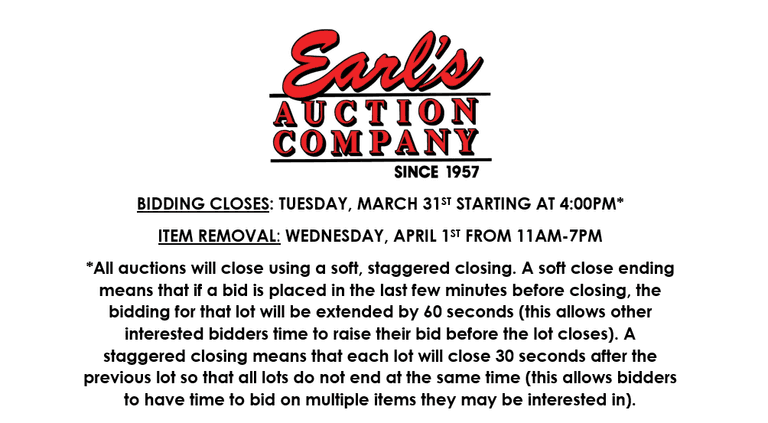 ENDS TUESDAY! ONLINE AUCTION 3/28-3/31 (PINK)