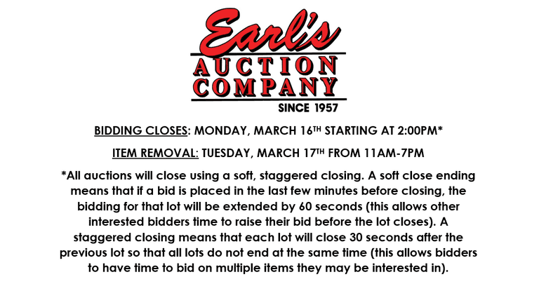 ENDS MONDAY! ONLINE AUCTION 3/13-3/16 (PURPLE)
