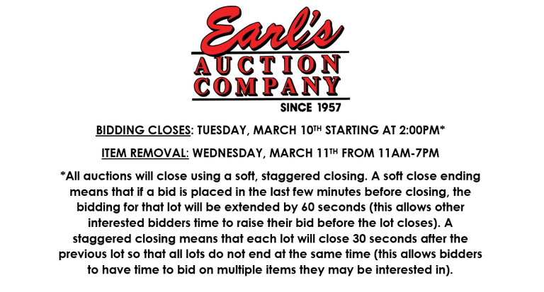 ENDS TUESDAY! ONLINE AUCTION 3/6-3/10 (BLUE)