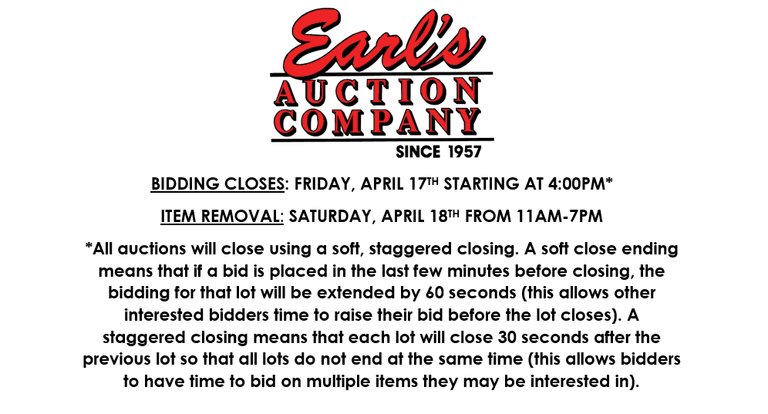 ENDS FRIDAY! ONLINE AUCTION 4/15-4/17 (PURPLE)