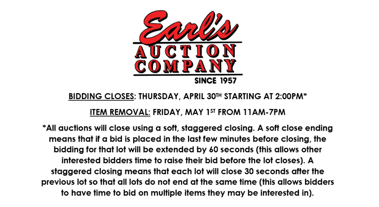 ENDS THURSDAY! ONLINE AUCTION 4/27-4/30 (PINK)