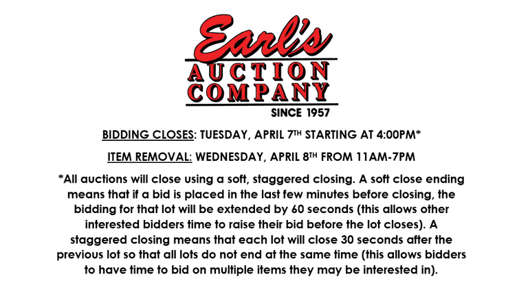 ENDS TUESDAY! ONLINE AUCTION 4/5-4/7 (ORANGE)