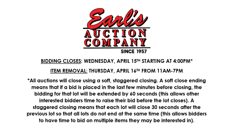 ENDS WEDNESDAY! ONLINE AUCTION 4/13-4/15 (PINK)