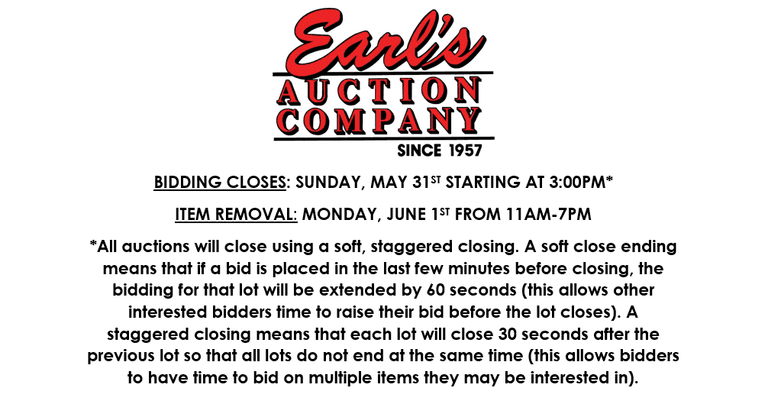 ENDS SUNDAY! ONLINE AUCTION 5/29-5/31 (BLUE)