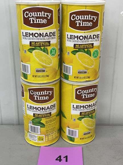 (4) COUNTRY TIME LEMONADE MIX