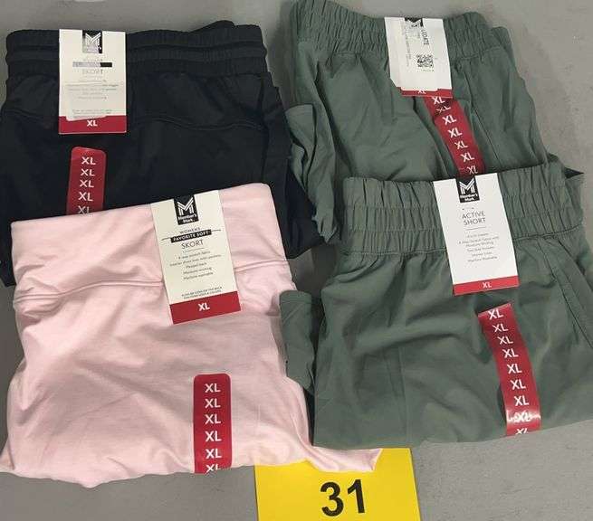 (4) PAIRS OF ACTIVE SHORTS SIZE XL
