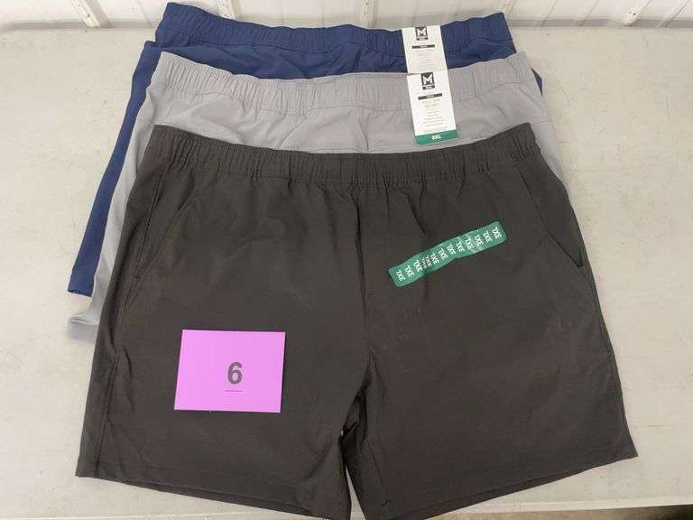 (3) MENS PULL ON SHORTS SIZE 3XL