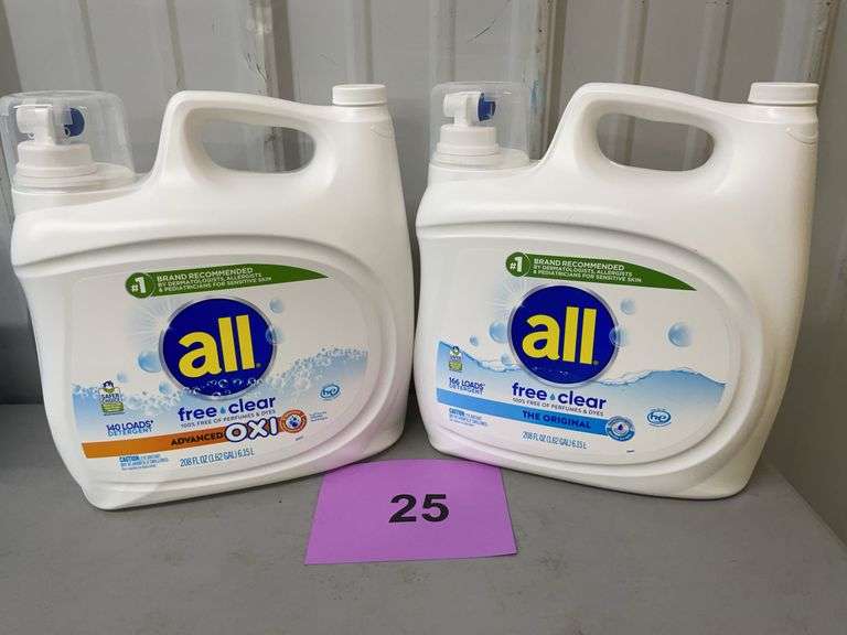 (2) ALL FREE & CLEAR LIQUID LAUNDRY DETERGENT