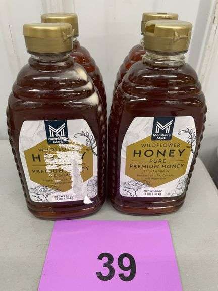 (4) BOTTLES OF WILDFLOWER HONEY