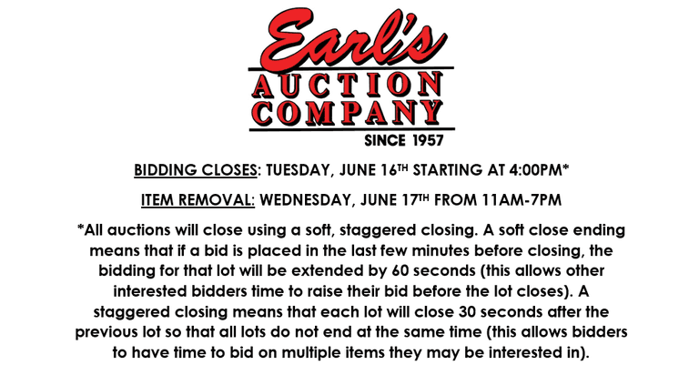 ENDS TUESDAY! ONLINE AUCTION 6/14/6/16 (PINK)