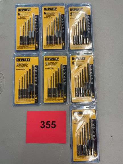 (7) DEWALT 6PC HEX SHANK DRILL BIT SETS