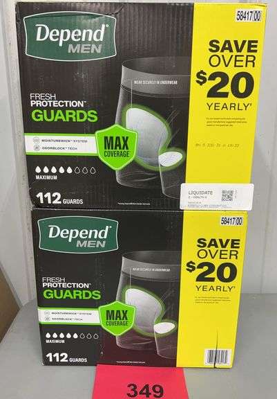 (2) BOXES OF MENS GUARDS