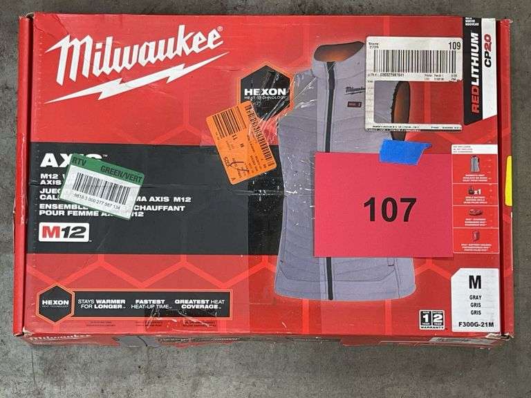 MILWAUKEE M12 AXIS LADIES HEATED BEST IN BOX SIZE MEDIUM