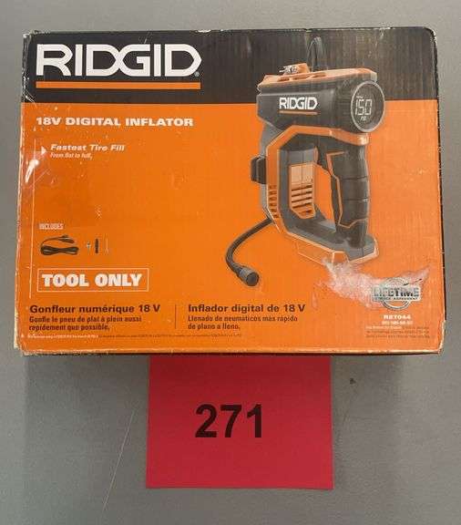 RIDGID 18V DIGITAL INFLATOR IN BOX