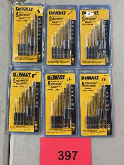 (6) DEWALT 6PC HEX SHANK DRILL BIT SETS