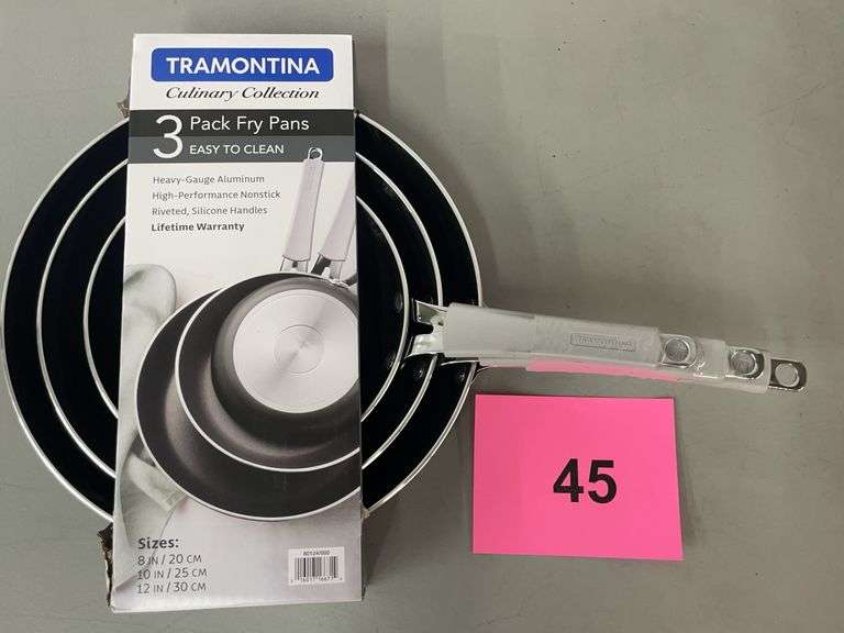 TRAMONTINA 3-PACK FRY PANS
