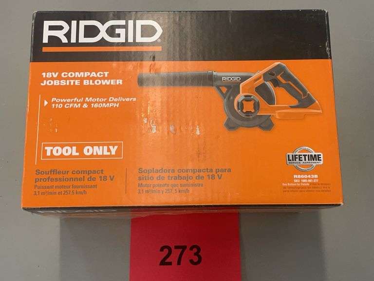 RIDGID 18V COMPACT JOBSITE BLOWER IN BOX