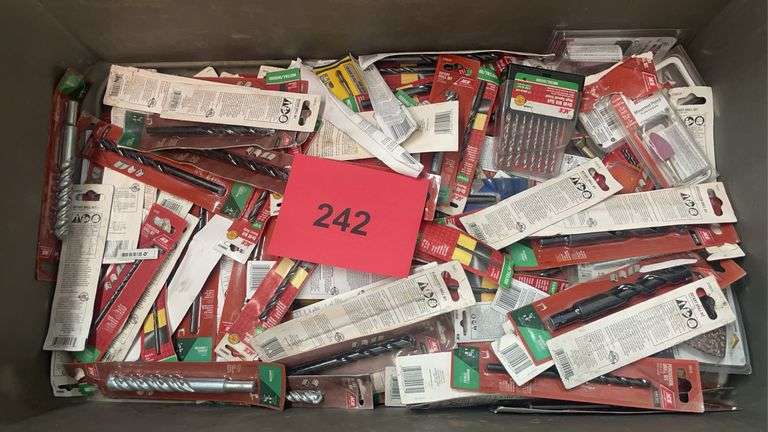 MISC LOT OF DRILL BITS - SEE PHOTOS