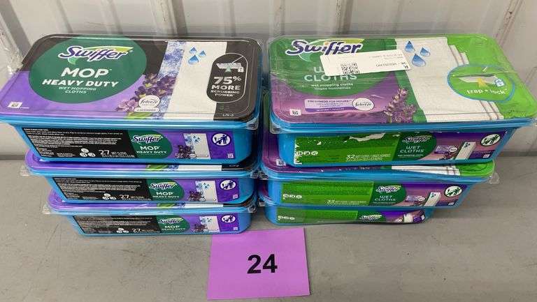 (6) SWIFFER MOP WET CLOTHS