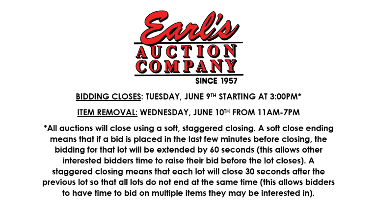 ENDS TUESDAY! ONLINE AUCTION 6/7-6/9 (ORANGE)