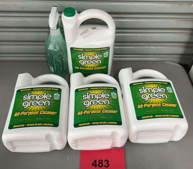 (5) CONTAINERS OF SIMPLE GREEN CLEANER